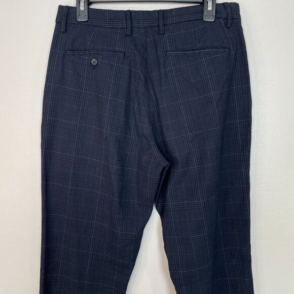 Old Navy Pants 32x32 Blue Plaid Slim Leg Built-In Flex Men's - Picture 5 of 11